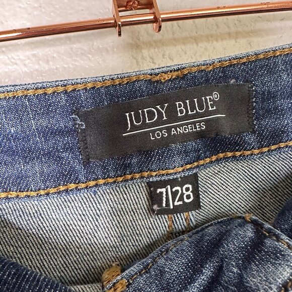 Judy Blue Mid-rise Skinny Fit Jeans Size 28 Destroyed JB8877 Stretch Denim - Picture 6 of 10